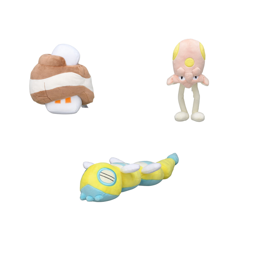 Pokemon Center Plush - Nacli, Toedscool, Dudunsparce