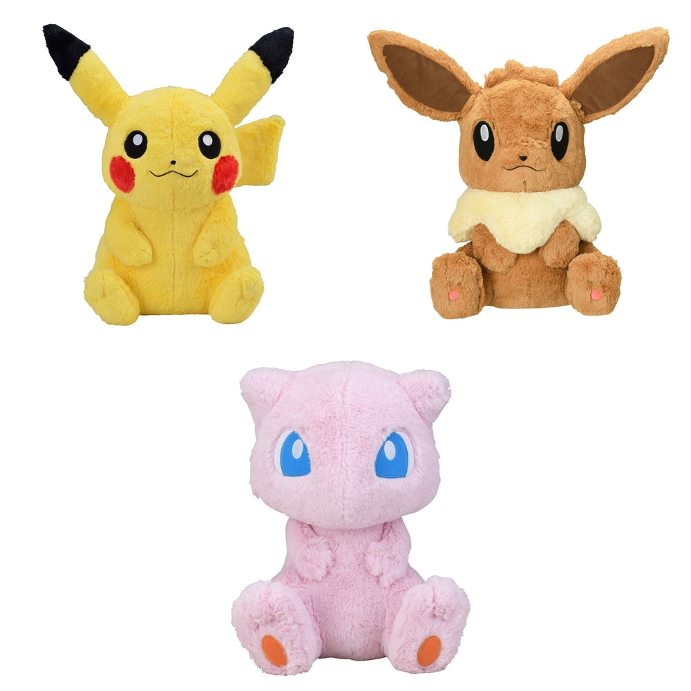 Pokemon Fuwa Fuwa Plush - Pikachu, Eevee, Mew