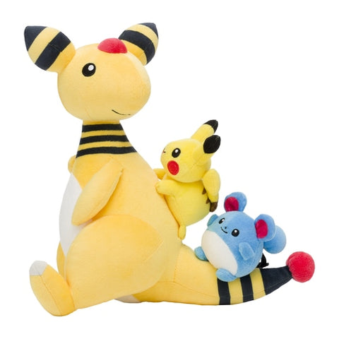 Pokemon Center Tokyo Bay - Ampharos Pikachu & Marill Plush