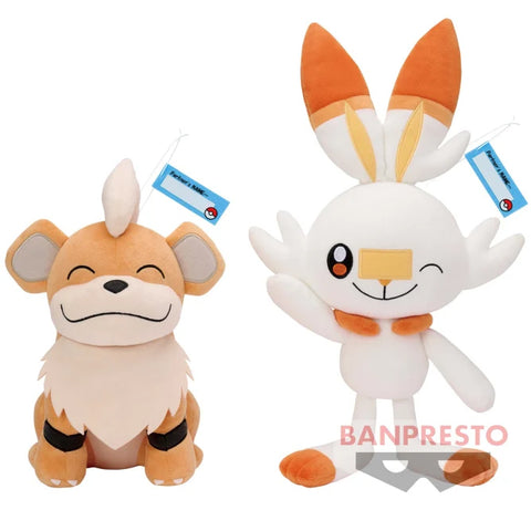 Pokemon Hello Partner Plush - Growlithe / Scorbunny